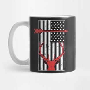 Vintage United States Flag & Beer Bow Hunting Mug